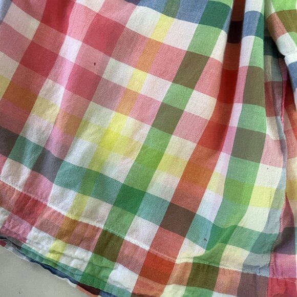 J. Crew Crewcuts Girls' Gingham Cotton Top, Rainbow, Size 8 - Picture 7 of 7